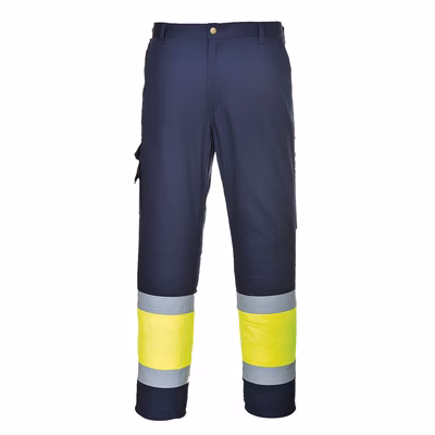 Immagine di Pantalone combat bicolore hi-vis PORTWEST E049 colore giallo/blu navy taglia M