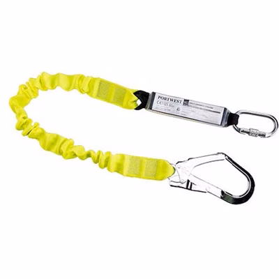 Immagine di Cordino singolo elasticizzato con assorbitore di energia PORTWEST FP53 colore giallo