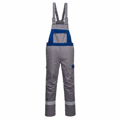 Immagine di Salopette bizflame ultra bicolore PORTWEST FR07 colore grigio taglia M