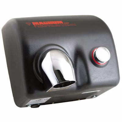 Immagine di Asciugamani elettrico a pulsante MAGNUM 2000 Watt colore antracite porcellanato