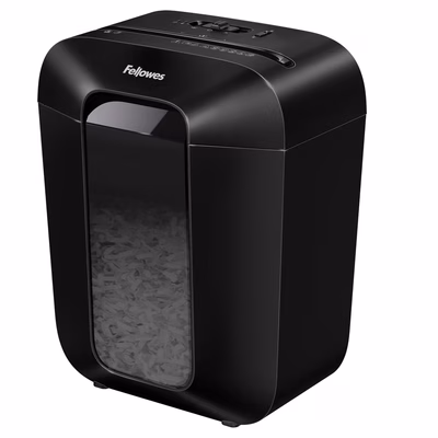 Immagine di Distruggidocumenti a frammenti FELLOWES LX50 livello sicurezza P-4 colore nero