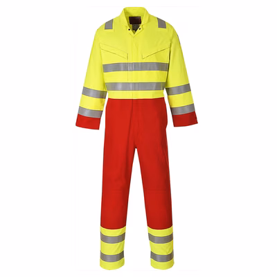 Immagine di Tuta da lavoro hi-vis bizflame PORTWEST FR90 colore giallo taglia XXXL