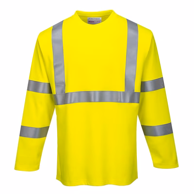 Immagine di T-shirt fr maniche lunghe hi-vis PORTWEST FR96 colore giallo taglia XXXL