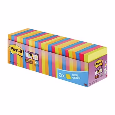Immagine di Post-It 3M Super Sticky 76x76 colori assortiti