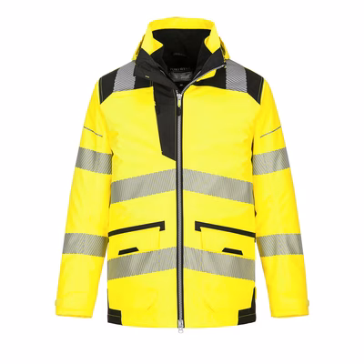 Immagine di Giacca pw3 hi-vis 5-in-1 PORTWEST PW367 colore Yellow/Black taglia XXXL