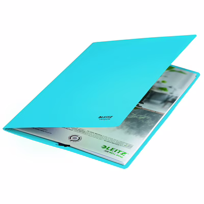 Immagine di Cartella con elastici angolari in cartone riciclato LEITZ RECYCLE f.to A4 colore blu