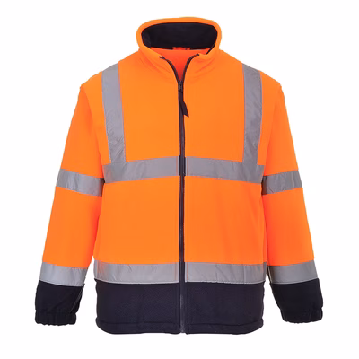 Immagine di Pile bicolore hi-vis PORTWEST F301 colore arancione/blu navy taglia M