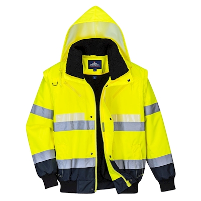 Immagine di Bomber glowtex 3 in 1 PORTWEST G465 colore giallo/blu navy taglia XXL