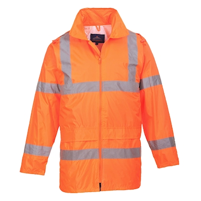 Immagine di Giacca impermeabile alta visibilità PORTWEST H440 colore arancione taglia XXXXL