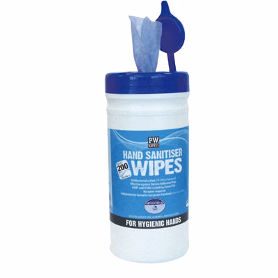 Immagine di Salviette disinfettanti per mani (200) PORTWEST IW40 colore blu