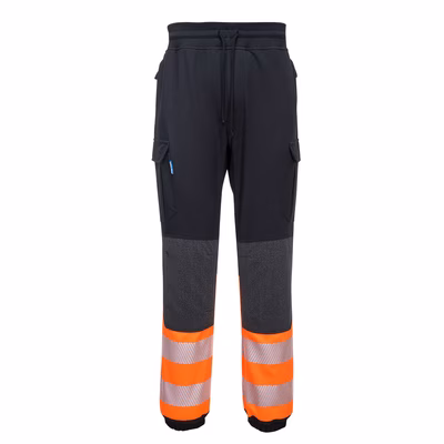 Immagine di Pw3 pantalone jogger hi-vis flexi classe 1 PORTWEST KX341 colore nero/arancione taglia S