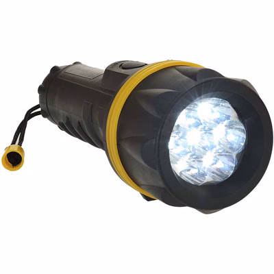 Immagine di Torcia in gomma a 7 led PORTWEST PA60 colore Yellow/Black