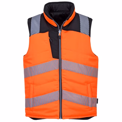 Immagine di Gilet imbottito reversibile alta visibilità PORTWEST PW3 colore arancione/nero taglia XXL