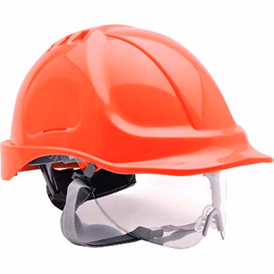 Immagine di Elmetto endurance con visiera PORTWEST PW55 colore rosso