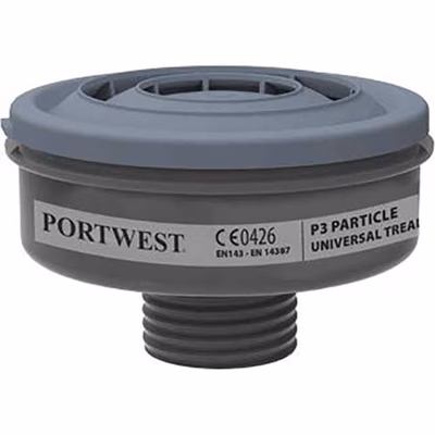 Immagine di Filtro p3 antiparticolato attacco universale (pk6) PORTWEST P946 colore nero