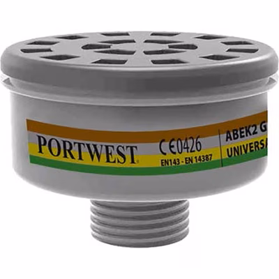 Immagine di Filtro gas abek2 attacco universale (pk4) PORTWEST P926 colore nero