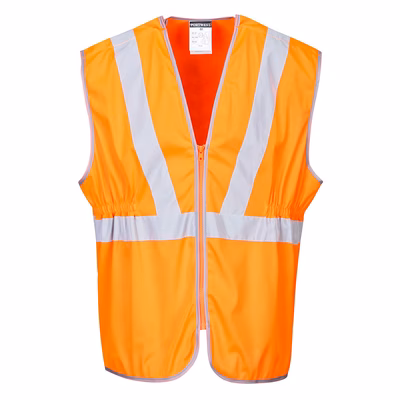 Immagine di Gilet lungo ris hi-vis PORTWEST RT20 colore arancione taglia S