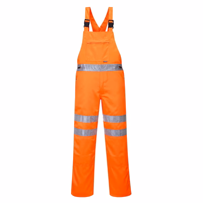 Immagine di Salopette ris hi-vis PORTWEST RT43 colore arancione taglia M