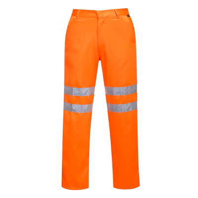 Immagine di Pantaloni poliestere-cotone ris hi-vis PORTWEST RT45 colore arancione taglia XXXXXL