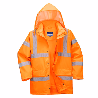 Immagine di Giacca rain traffic traspirante hi-vis PORTWEST RT60 colore arancione taglia XXXL
