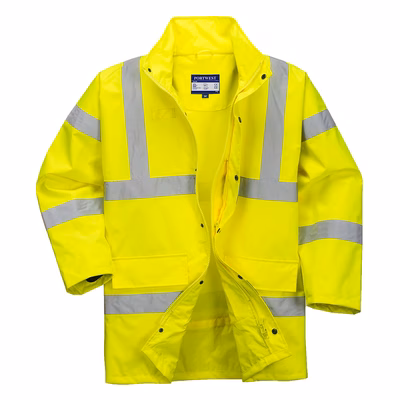 Immagine di Giacca rain traffic traspirante hi-vis PORTWEST RT60 colore giallo taglia XXL