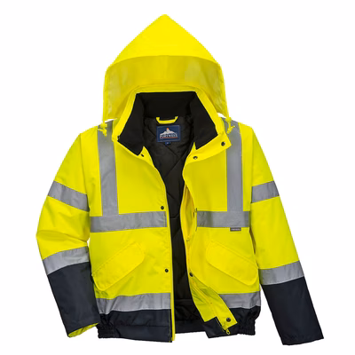 Immagine di Bomber bicolore hi-vis PORTWEST S266 colore giallo/blu navy taglia M