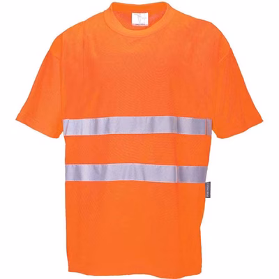 Immagine di T-shirt alta visibilità PORTWEST COTTON COMFORT colore arancione taglia XL