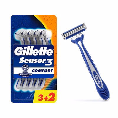 Immagine di Rasoio GILLETTE SENSOR3 usa&getta COMFORT 3+2 pz