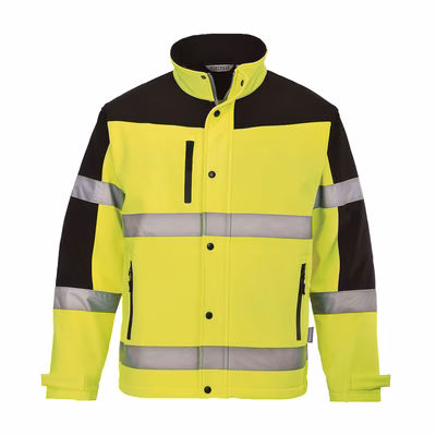 Immagine di Sofshell bicolore hi-vis (3l) PORTWEST S429 colore giallo taglia XXXL