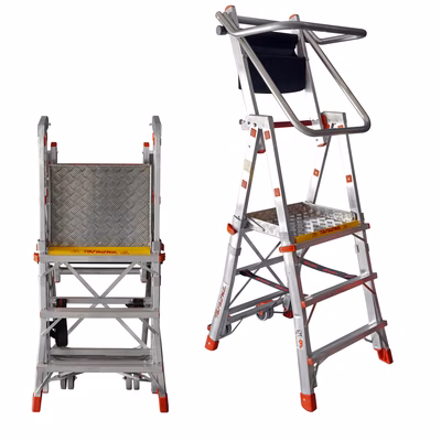 Immagine di Scala professionale con piattaforma FARAONE PLS 3 gradini