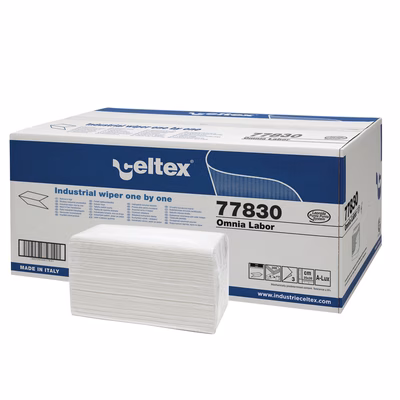 Immagine di Carta asciugamani piegata a "V" CELTEX OMNIA LABOR 3 veli 210 fogli colore bianco