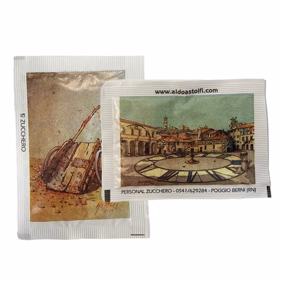 Immagine di Zucchero bianco in bustina rettangolare cm 5x7 g5