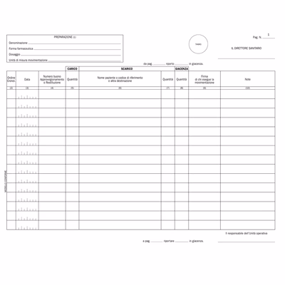 Immagine di Registro carico/scarico stupefacenti per unità operative