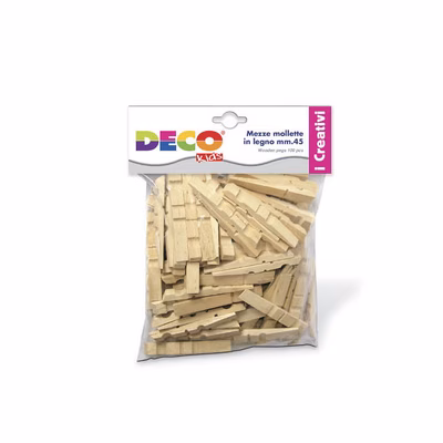 Immagine di Mezze mollette legno 45x7 mm CWR 100pz