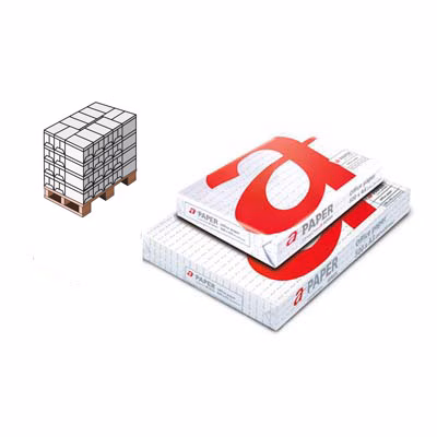 Immagine di Pallet carta bianca per fotocopie A3 g75 A-PAPER rosso risma 500 fogli (Calabria-Sicilia-Sardegna)