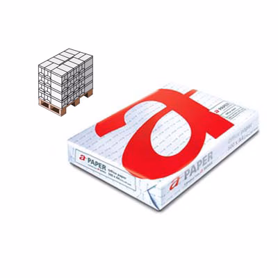 Immagine di Pallet carta bianca per fotocopie A4 g75 A-PAPER rosso risma da 500 fogli (Lazio)