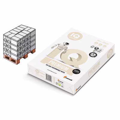 Immagine di Pallet carta bianca per fot. A4 g80 MONDI IQ TRIOTEC PREMIUM risma 500ff (Calabria-Sicilia-Sardegna)