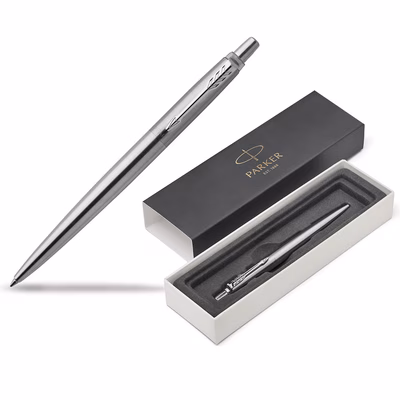 Immagine di Penna a sfera PARKER JOTTER STAINLESS STEEL CT blu