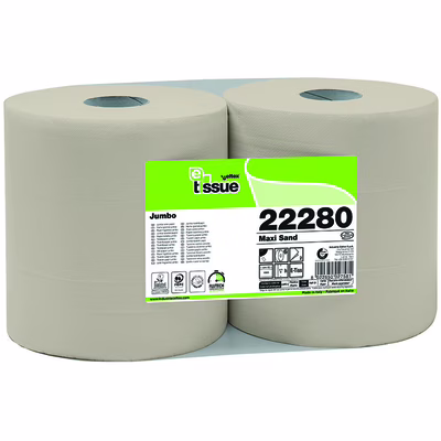 Immagine di Carta igienica riciclata CELTEX E-TISSUE MAXI SAND maxi jumbo 2 veli 280 metri