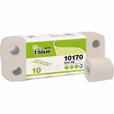 Immagine di Carta igienica riciclata CELTEX E-TISSUE SAND 2 veli 170 strappi 17 metri