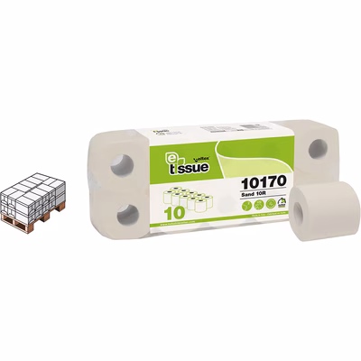 Immagine di MezzoPallet Carta igienica riciclata CELTEX E-TISSUE SAND 2 veli 170 strappi 17 metri