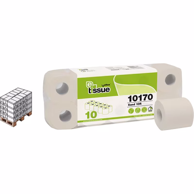 Immagine di Pallet Carta igienica riciclata CELTEX E-TISSUE SAND 2 veli 170 strappi 17 metri