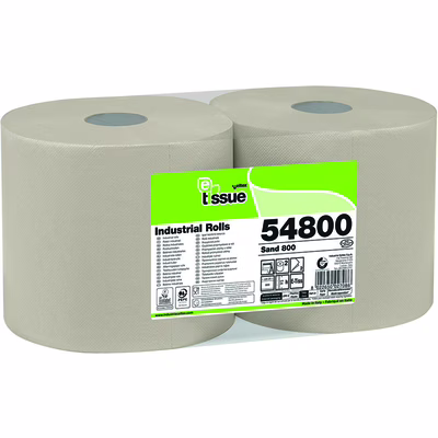 Immagine di Rotolo industriale riciclato CELTEX E-TISSUE SAND 800 2 veli 800 strappi 168 metri