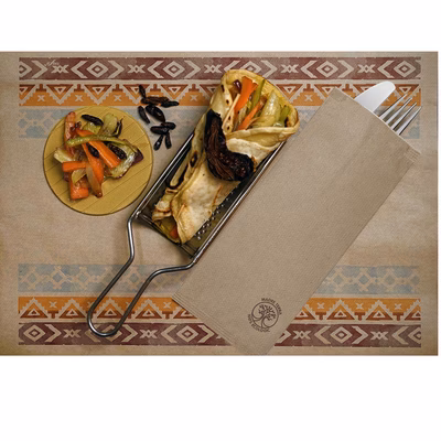 Immagine di Busta porta posate MADRE TERRA in carta avana ecocompostabile cm 11x25 100 pezzi
