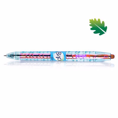 Immagine di Roller ink gel a scatto colore rosso PILOT B2P BEGREEN punta fine mm 0,7