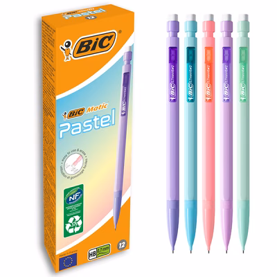 Immagine di Portamine BIC MATIC PASTEL 0,7 mm colori assortiti