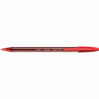 Immagine di Penna a sfera colore rosso BIC CRISTAL EXACT punta fine mm 0,7