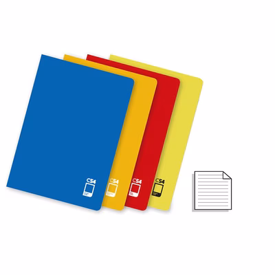 Immagine di Quaderno CARTIERA DI VARESE A4 righe 1R punto metallico 20ff FSC colori assortiti