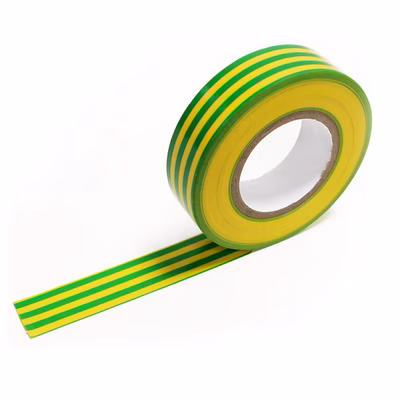 Immagine di Nastro autoadesivo isolante mm 19x25 m certificato VDE colore giallo/verde