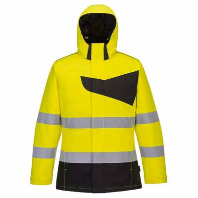 Immagine di Giacca invernale ad alta alta visibilità PORTWEST PW261 colore giallo/nero taglia XXXL